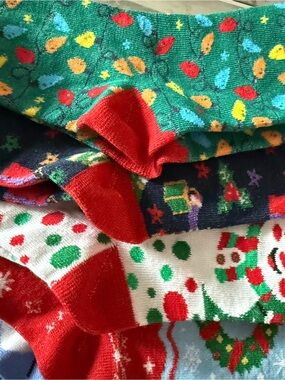 Festive Kids Crew Socks - Holiday Multicolor Pack